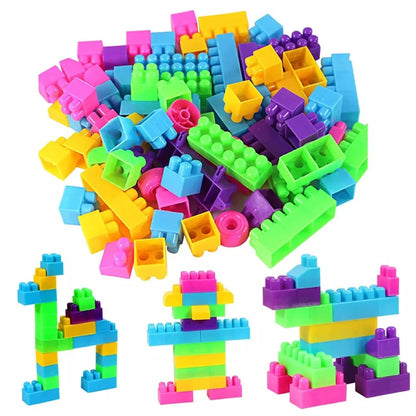 Smart Builder Blocks Set for Kids | Creative Building Toy with Wheels &amp; Storage Bag